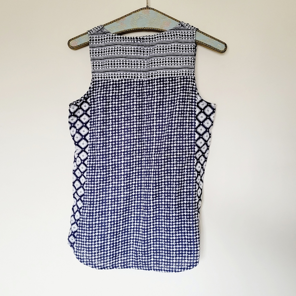Fat Face Blue Diamond Printed Tank - Picture 3 of 6